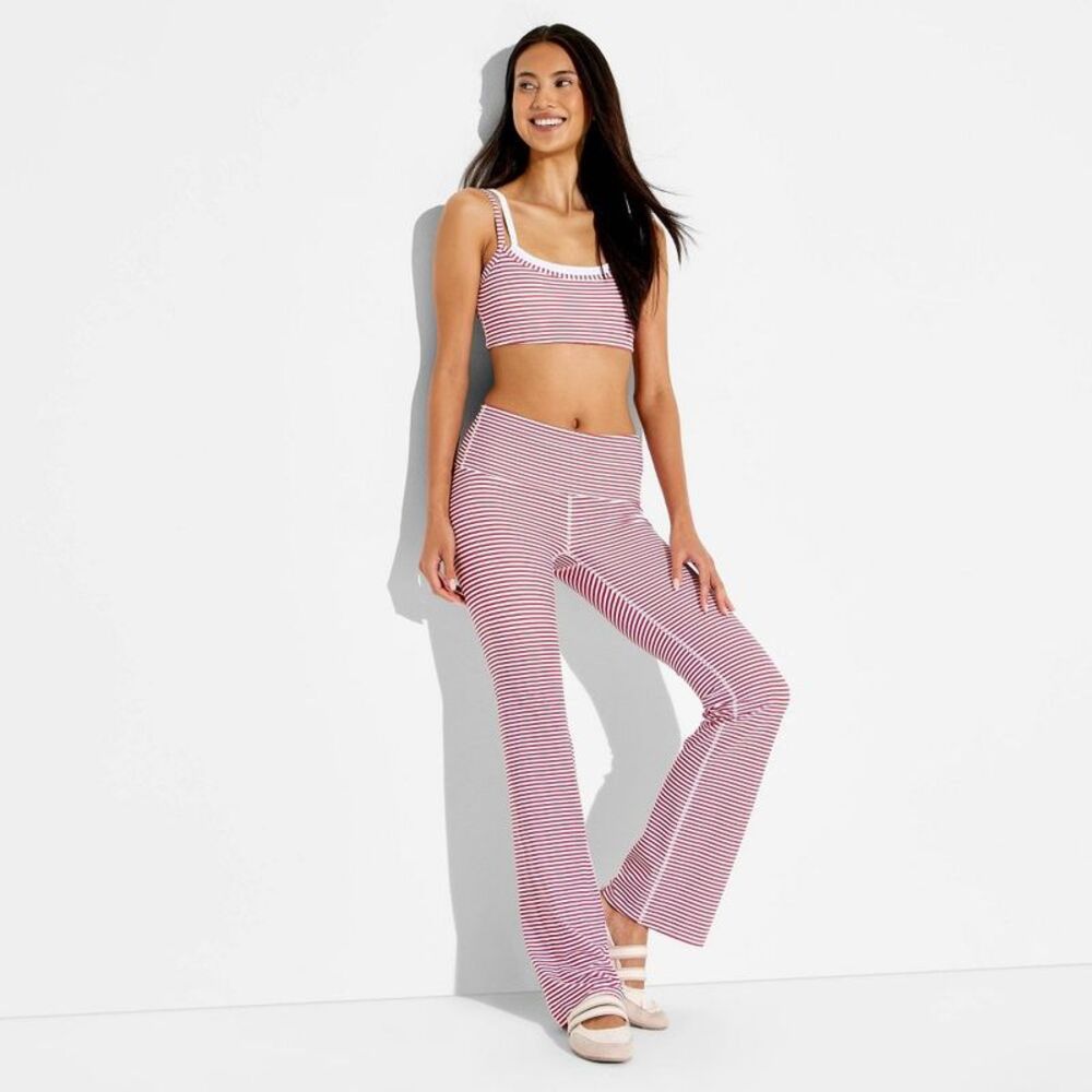 JoyLab - Women's Foldover Mini Flare Leggings - JoyLab Red Red